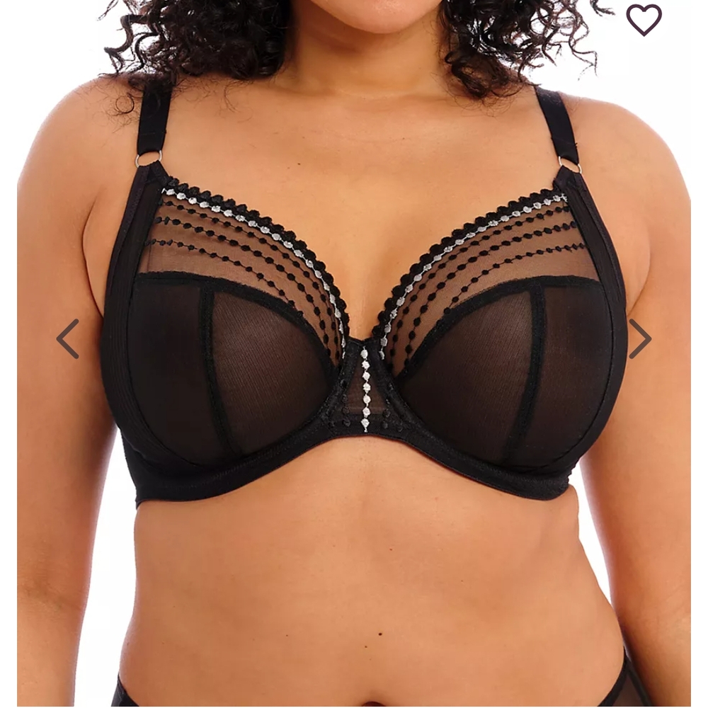 Chic Black Sheer Underwire Bra